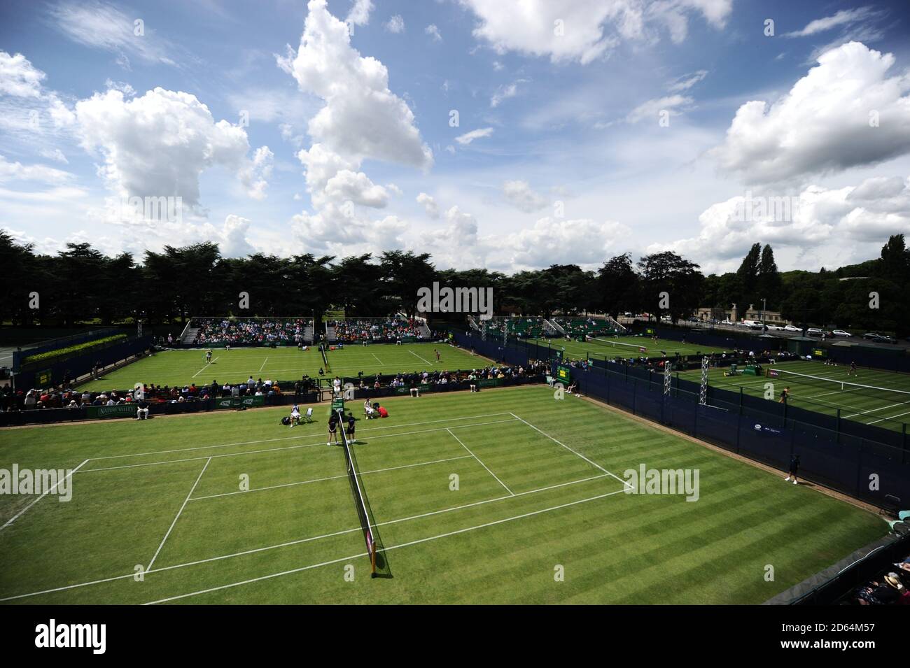 Una vista generale durante il secondo giorno della Valle Naturale Aperto presso il Nottingham Tennis Center Foto Stock