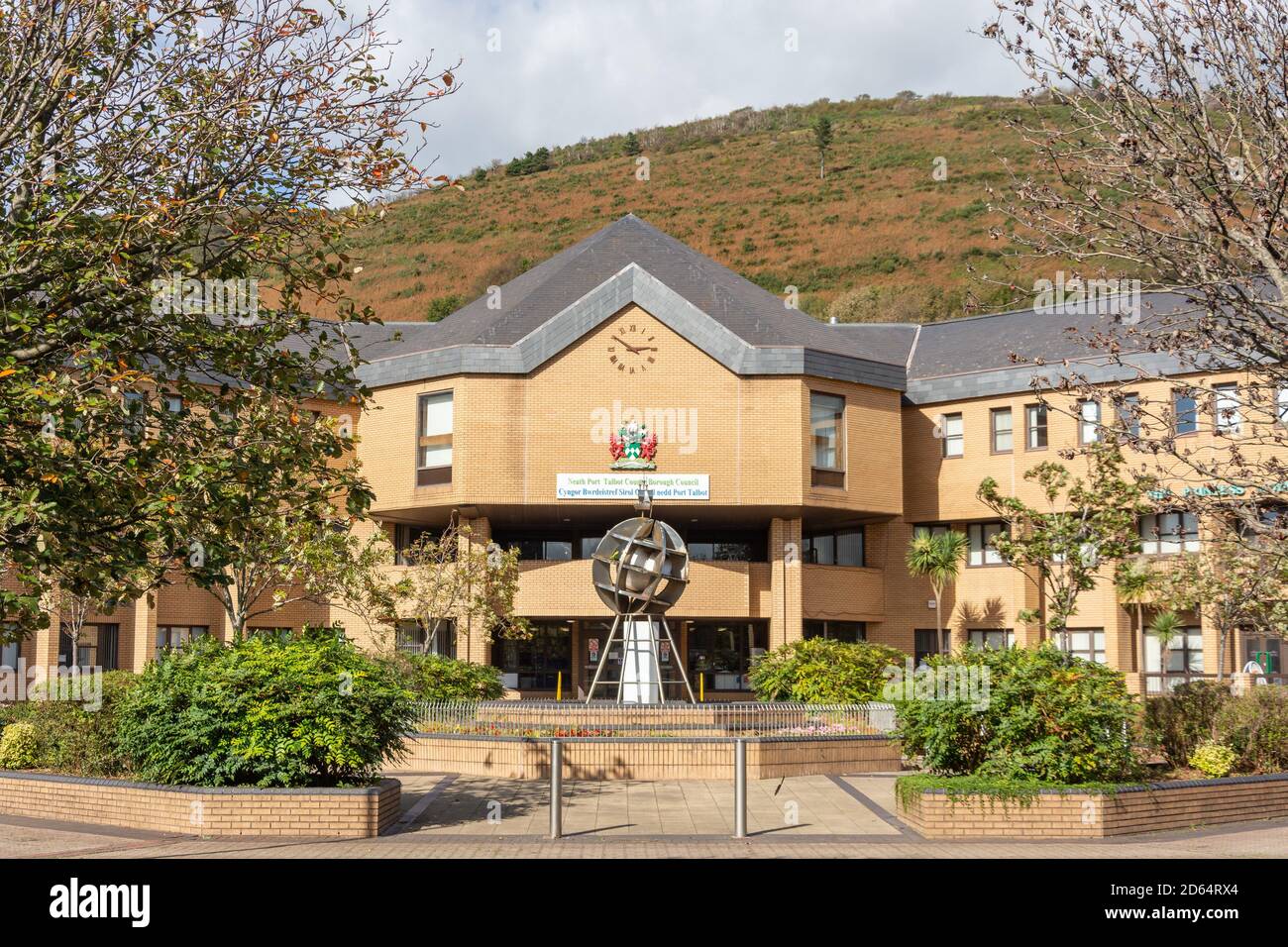 Neath & Port Talbot Borough Council Building, Civic Center, Port Talbot, Neath & Port Talbot County Borough, Galles Foto Stock
