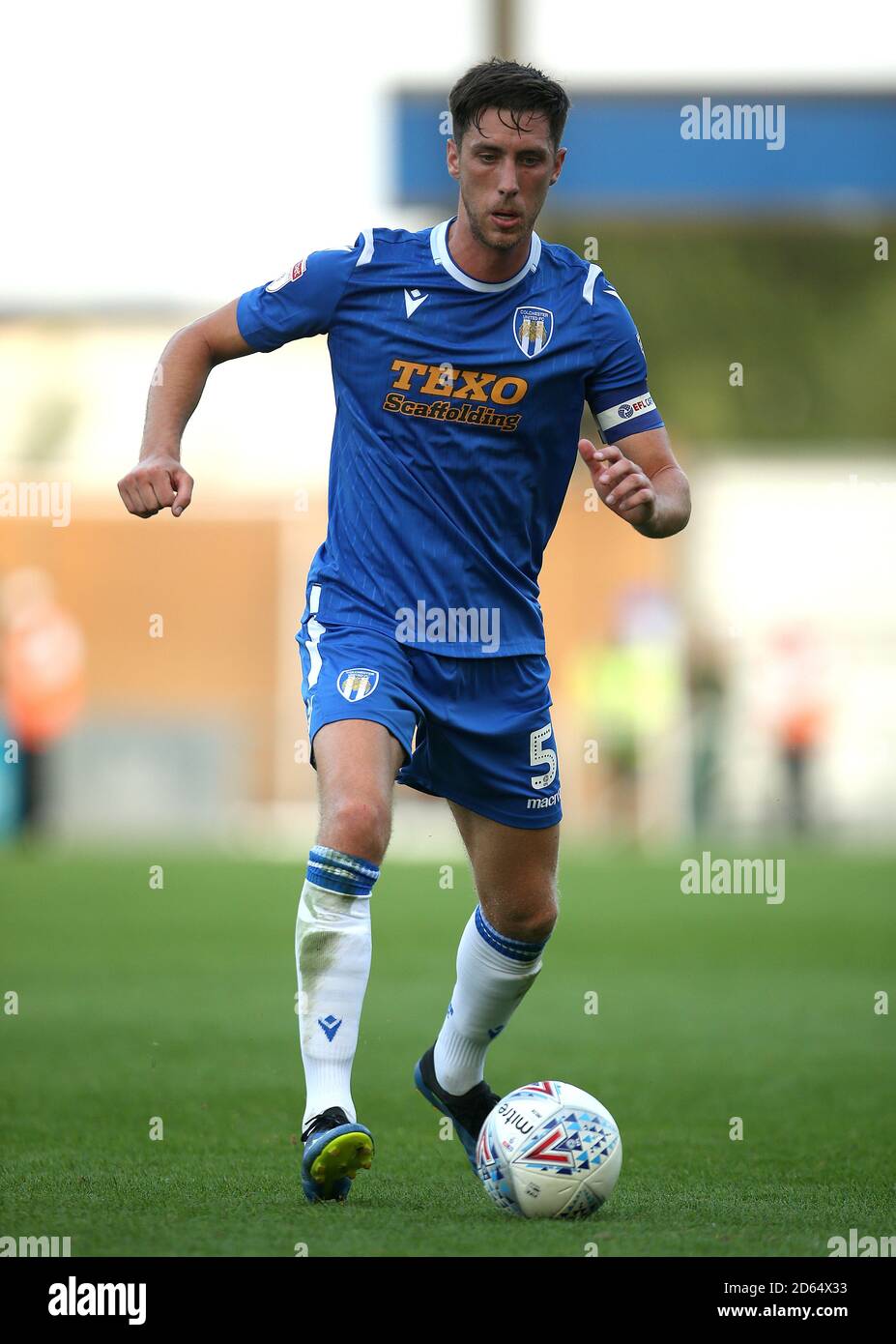 Luke Prosser di Colchester United durante la partita di qualificazione della Europa League a Belle Vue, Rhyl. PREMERE ASSOCIAZIONE foto. Data immagine: Giovedì 25 luglio 2019. Vedi la storia PA CALCIO Connahs. Photo credit dovrebbe leggere: Peter Byrne/PA filo Foto Stock