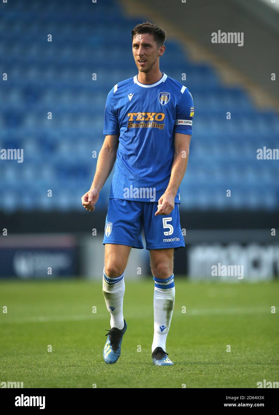 Luke Prosser di Colchester United durante la partita di qualificazione della Europa League a Belle Vue, Rhyl. PREMERE ASSOCIAZIONE foto. Data immagine: Giovedì 25 luglio 2019. Vedi la storia PA CALCIO Connahs. Photo credit dovrebbe leggere: Peter Byrne/PA filo Foto Stock