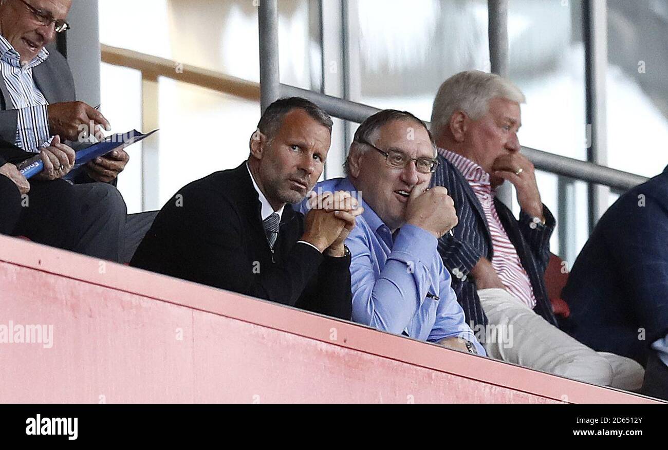 Il team manager nazionale del Galles Ryan Giggs nella folla AS guarda la partita Foto Stock