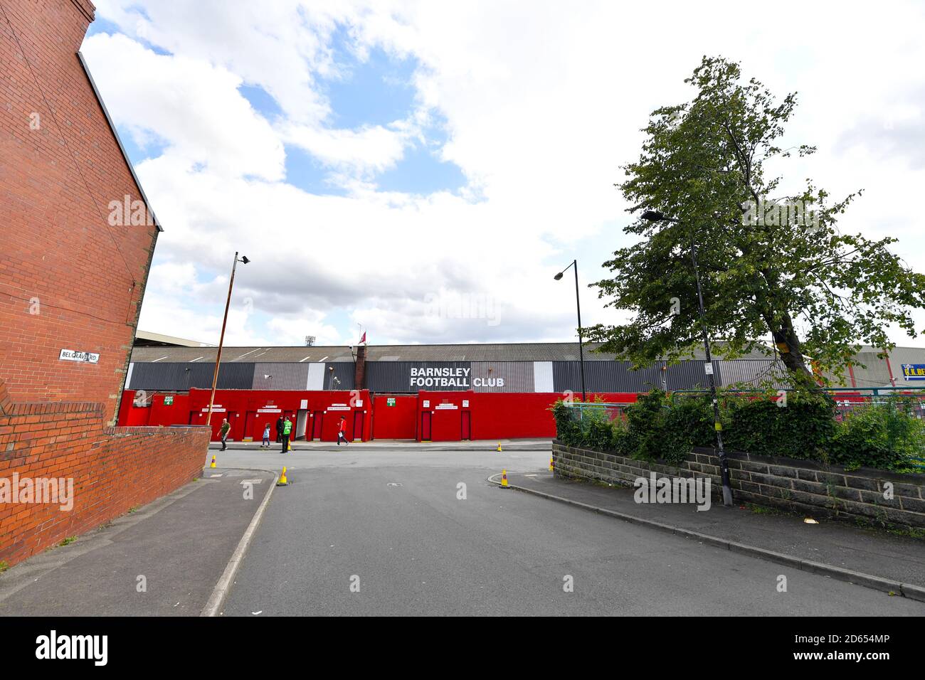 Vista generale di Oakwell davanti alla partita Foto Stock