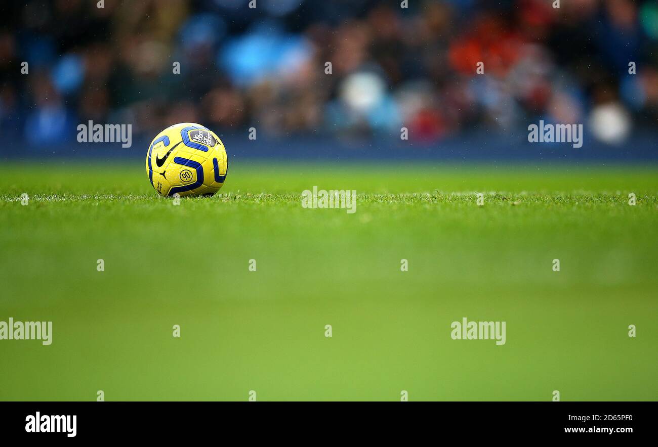 Una vista generale della palla di partita prima del gioco Foto Stock