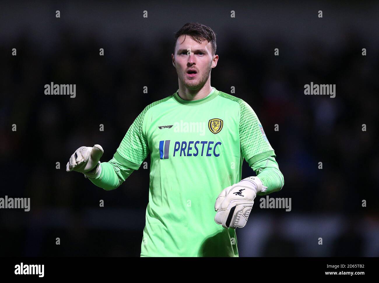 Burton AlAlbion portiere Kieran o'Hara Foto Stock