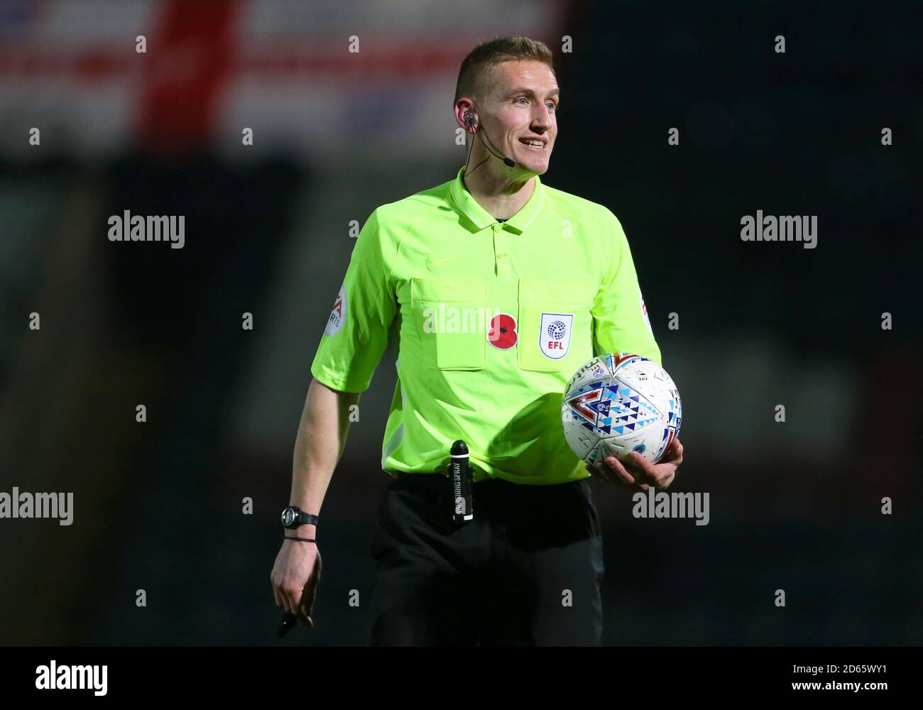 Arbitro Scott Oldham Foto Stock