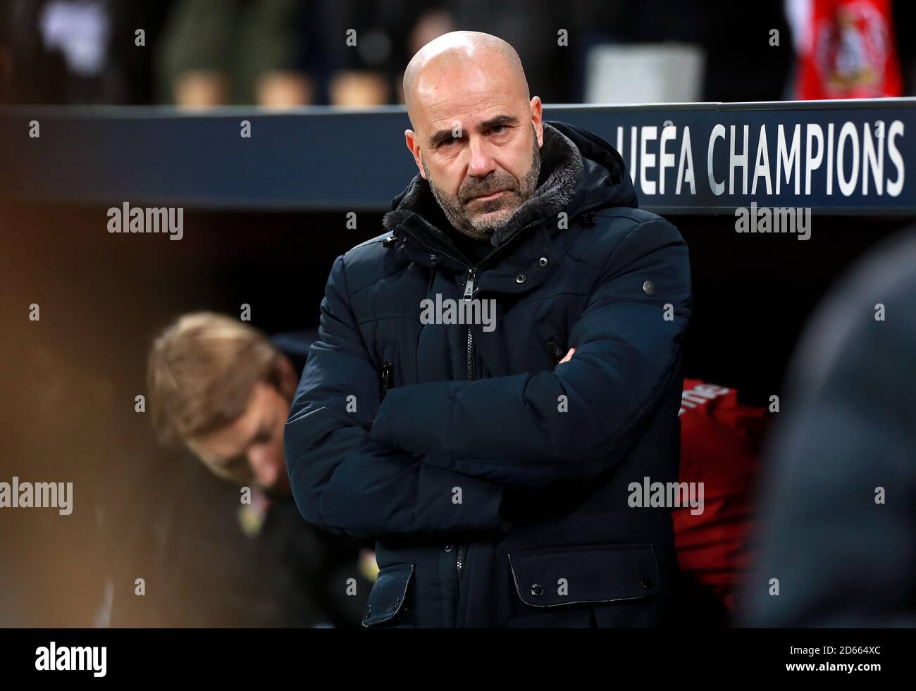 Responsabile di Bayer Leverkusenâ€™Peter Bosz Foto Stock