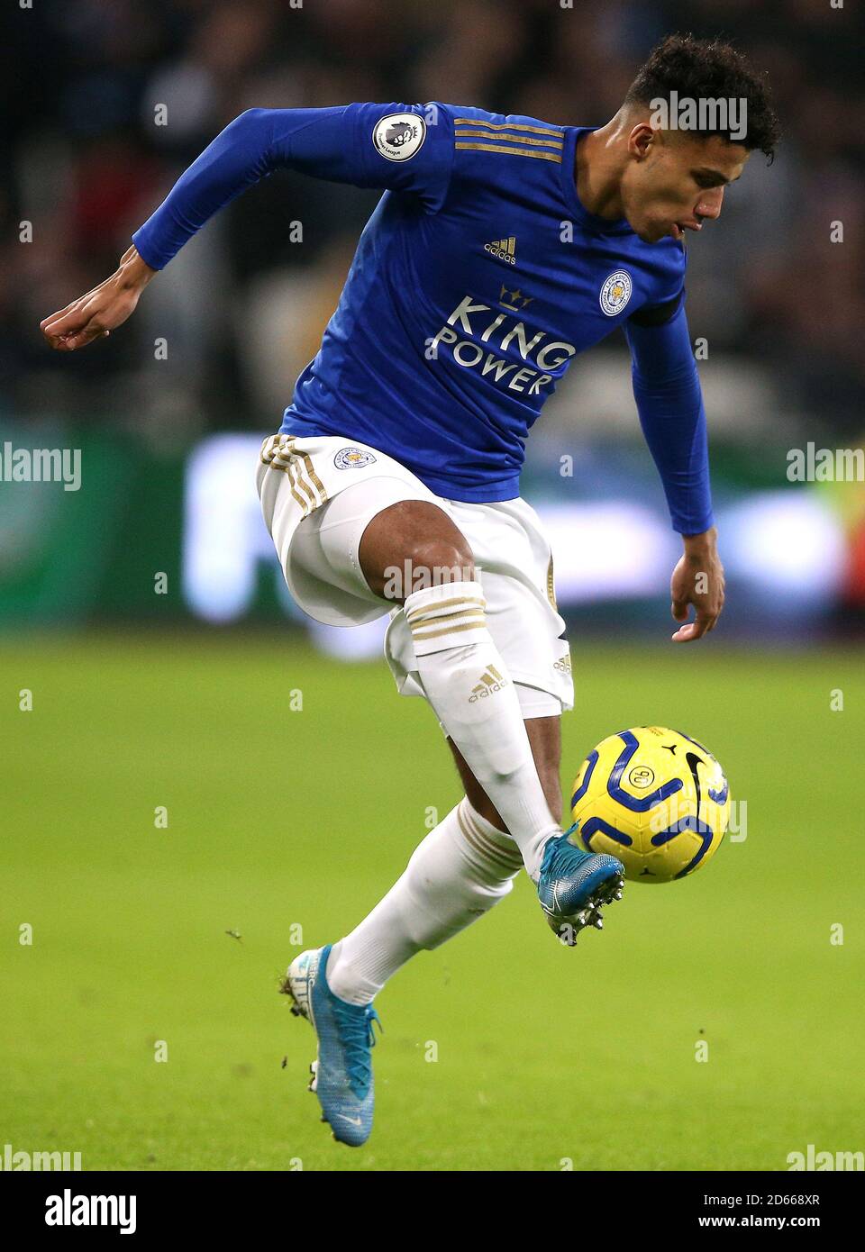 James Justin di Leicester City in azione Foto Stock