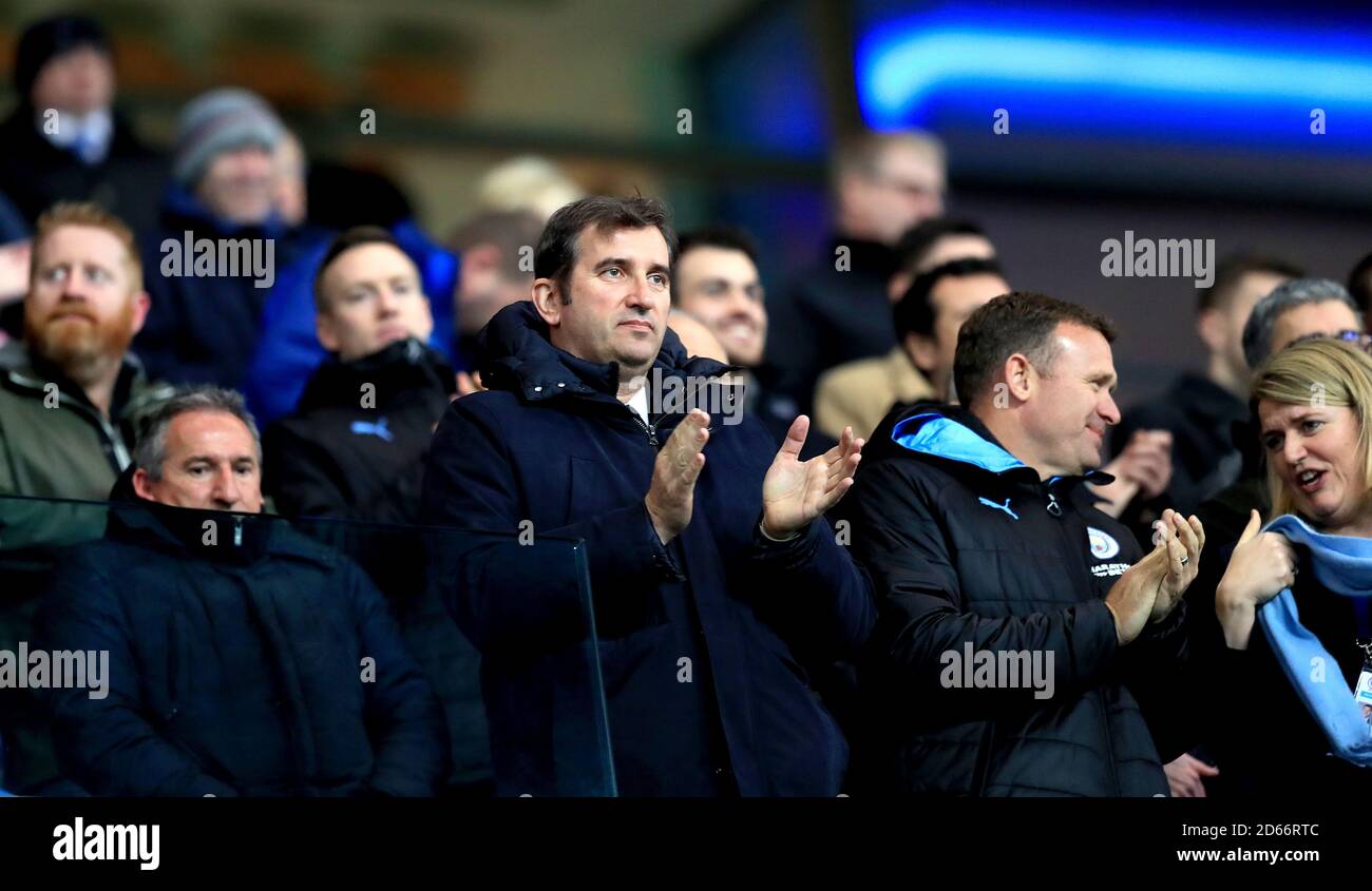 Manchester City Chief Executive Officer Ferran Soriano negli stand Foto Stock