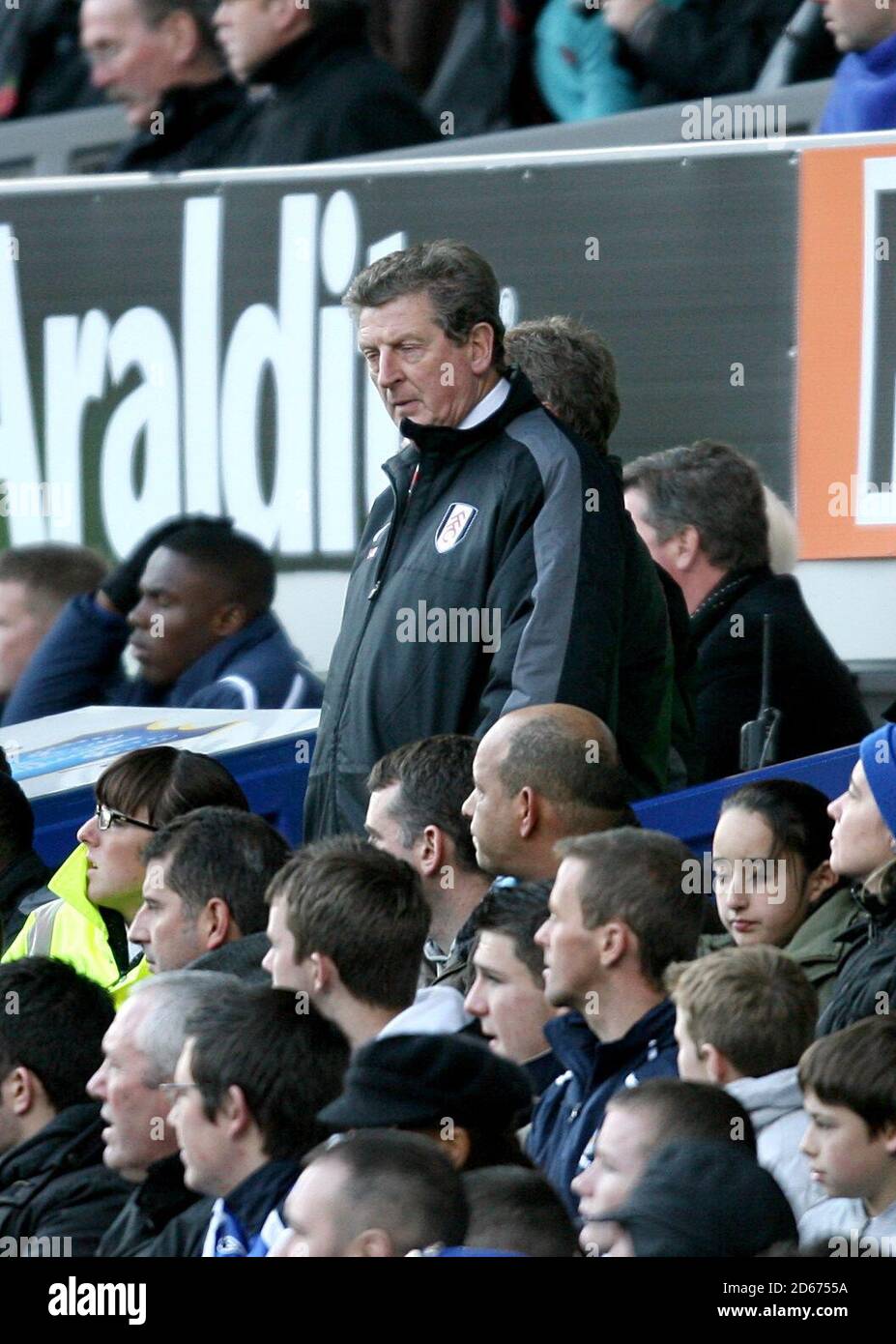 Roy Hodgson, direttore di Fulham, è in piedi Foto Stock