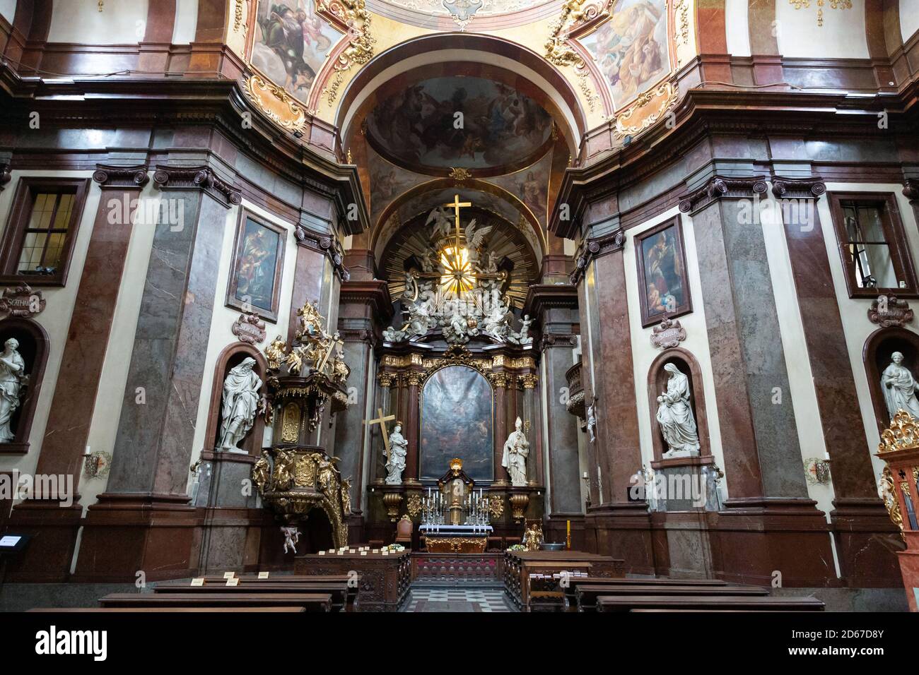 Chiesa di San Francesco d'Assisi a Praga, Repubblica Ceca Foto Stock