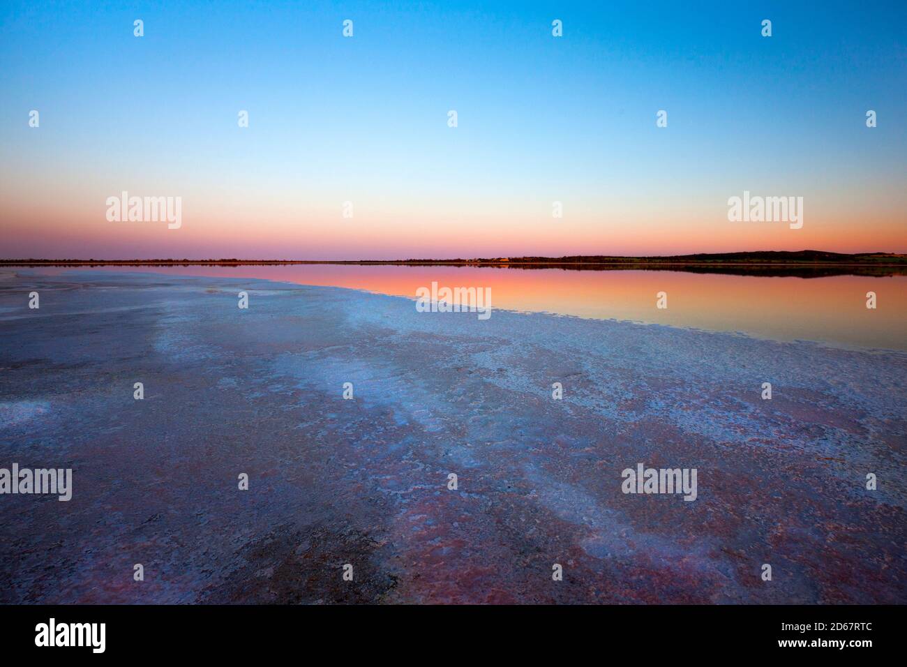 Alba, Lago Ninan Salt Lake, Victoria Plains Australia Occidentale Foto Stock