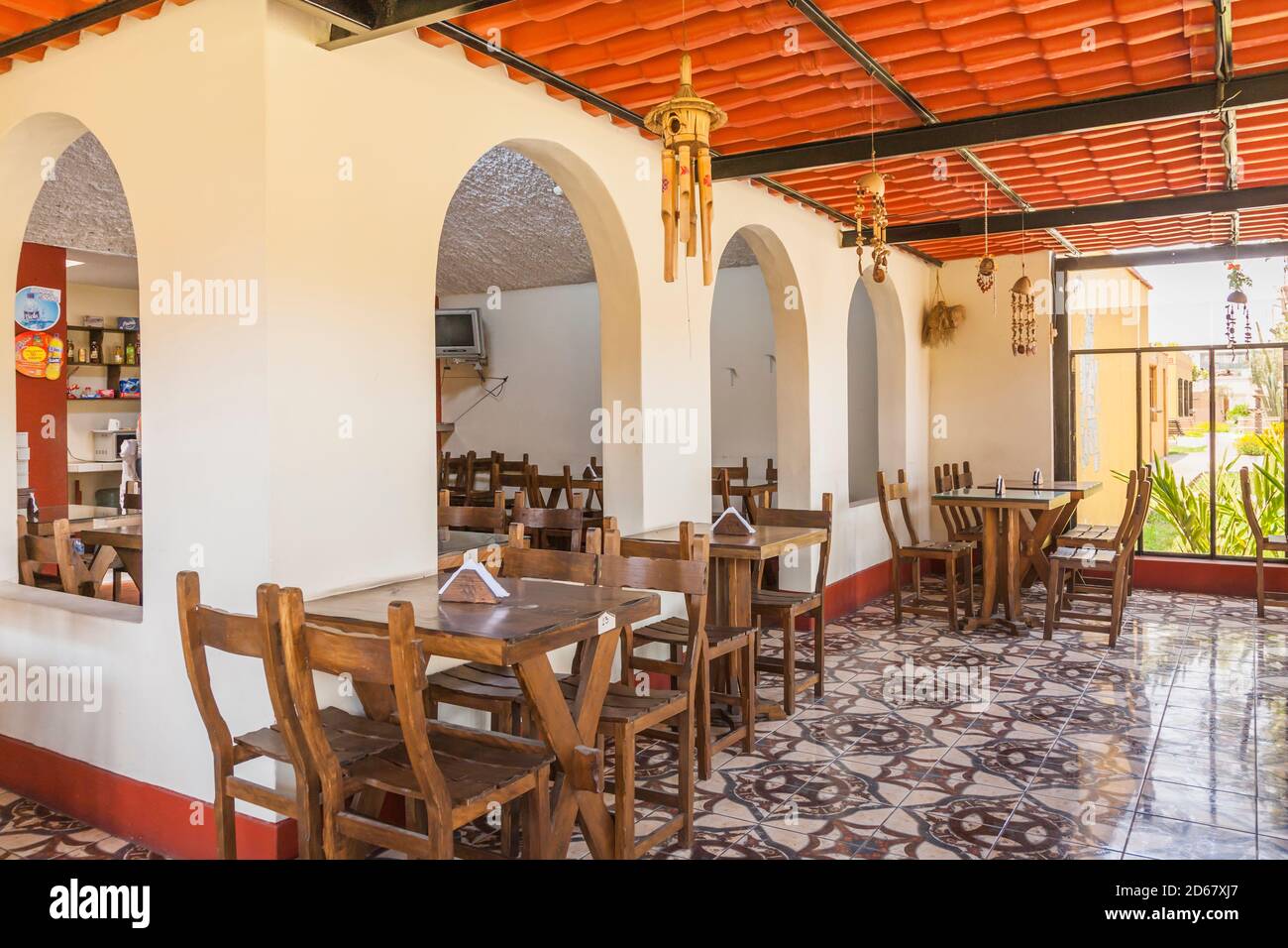 Ristorante sul posto, 'Museo Nazionale di Archeologia, Antropologia e Storia del Perù', Lima, Perù, Sud America Foto Stock