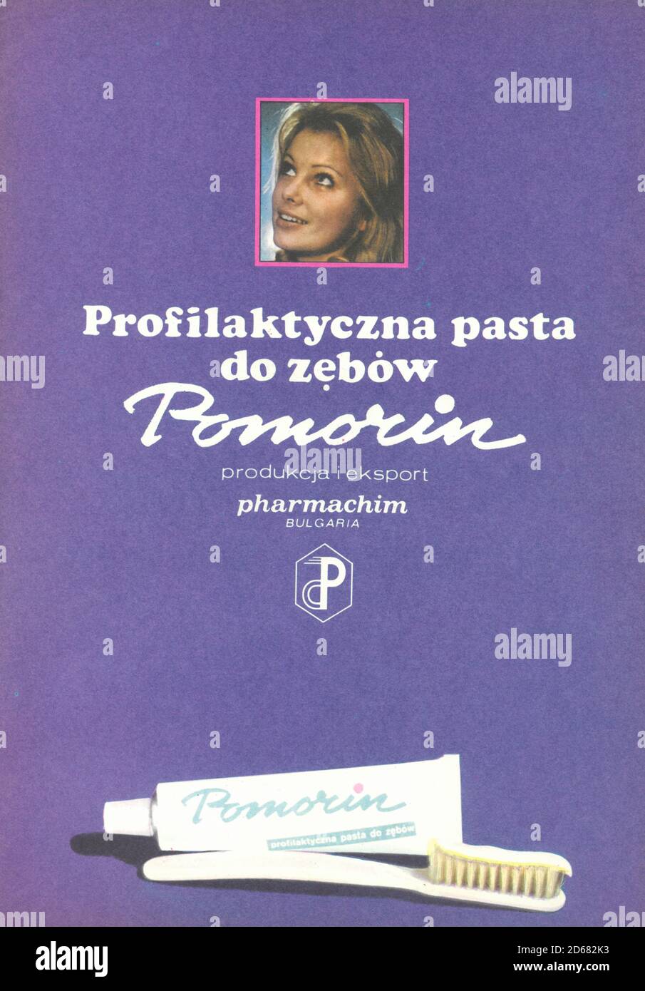 Polska reklama prasowa vintage z lat 60 tych annata polacca pubblicità cartacea anni '60 Foto Stock