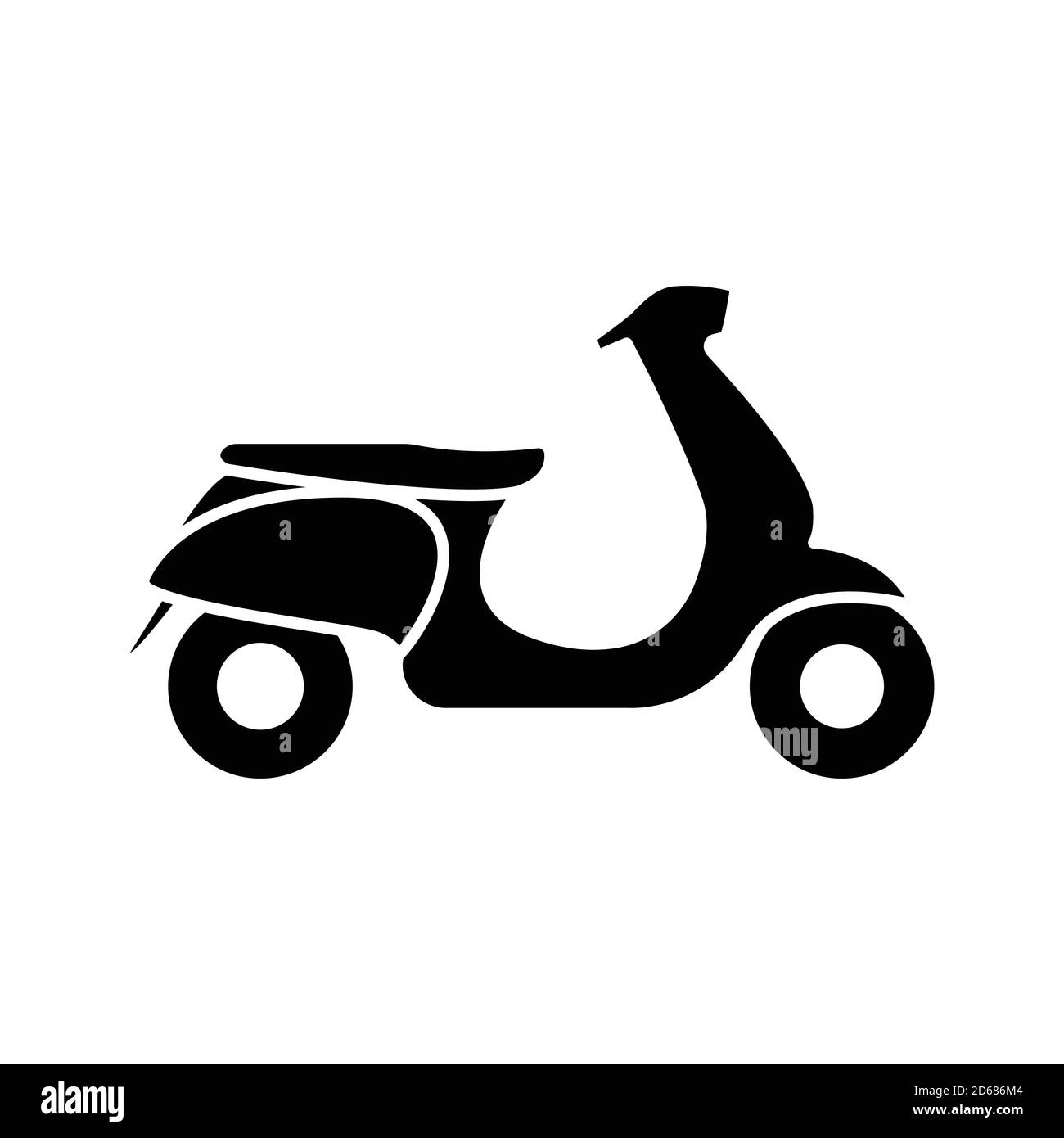 Simbolo di glifo della motocicletta. Vettore modello di progetto Illustrazione Vettoriale