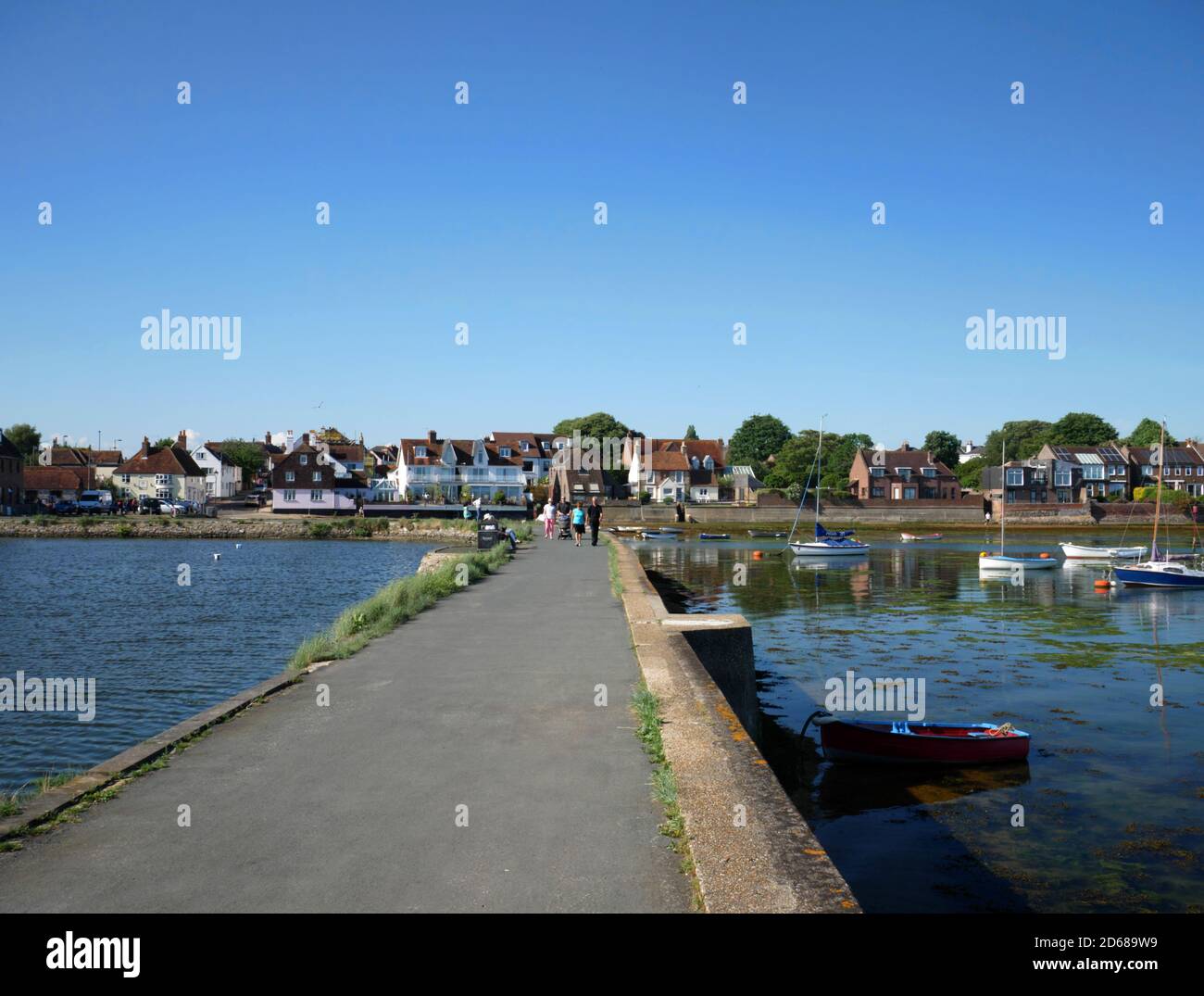 Vista sul porto di Emsworth, Hampshire. Foto Stock