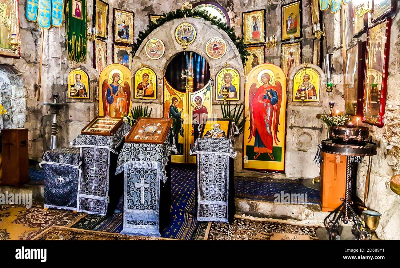 La Chiesa di Gagra, conosciuta anche come Abaata (Chiesa di Sant'Ipazia di Gangra, Chiesa di Gagra dell'intercessione della Vergine Santa. Abkhazia Foto Stock