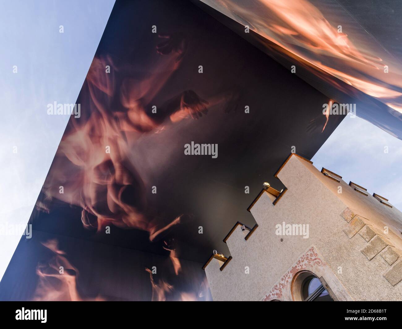 Corpus Intra Muros un progetto artistico a Brunico, Alto Adige, europa centrale, italia Foto Stock