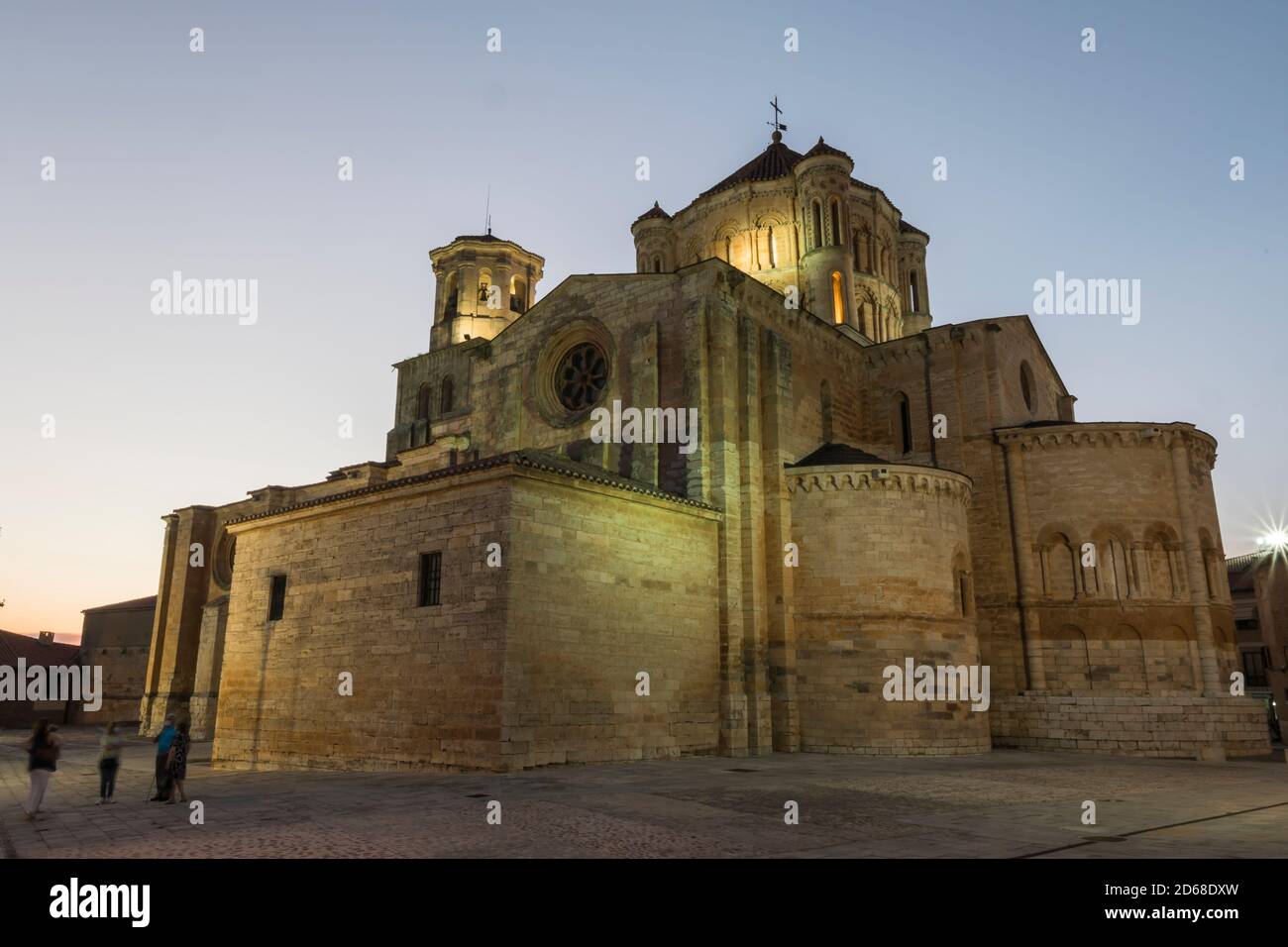 Collegiata di Santa Mara la Mayor, iniziata la costruzione nel XII secolo, è patrimonio storico spagnolo, Toro, provincia di Zamora, Spagna Foto Stock