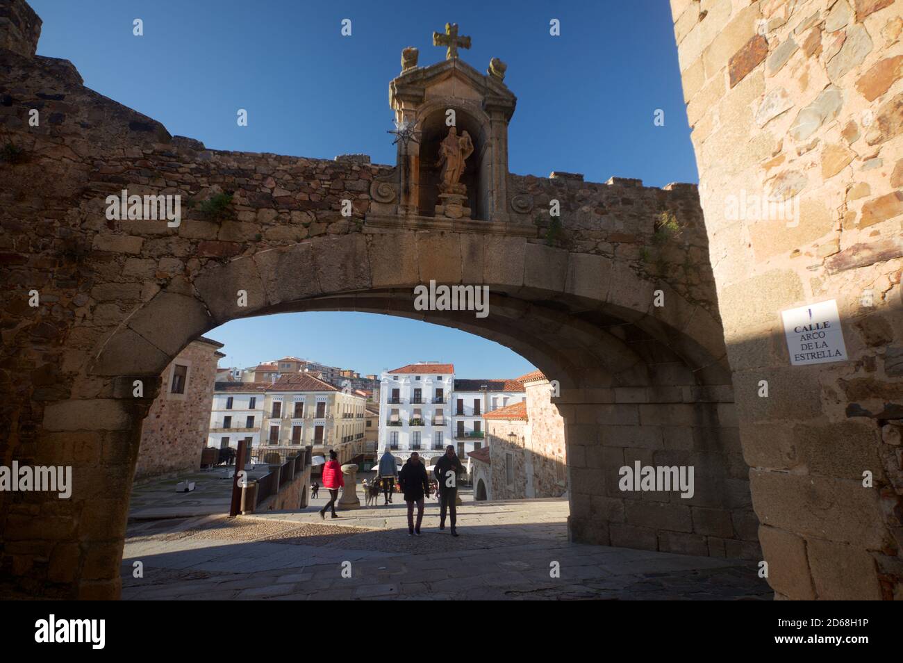 Arco de la Estrella, Caceres, Spagna Foto Stock