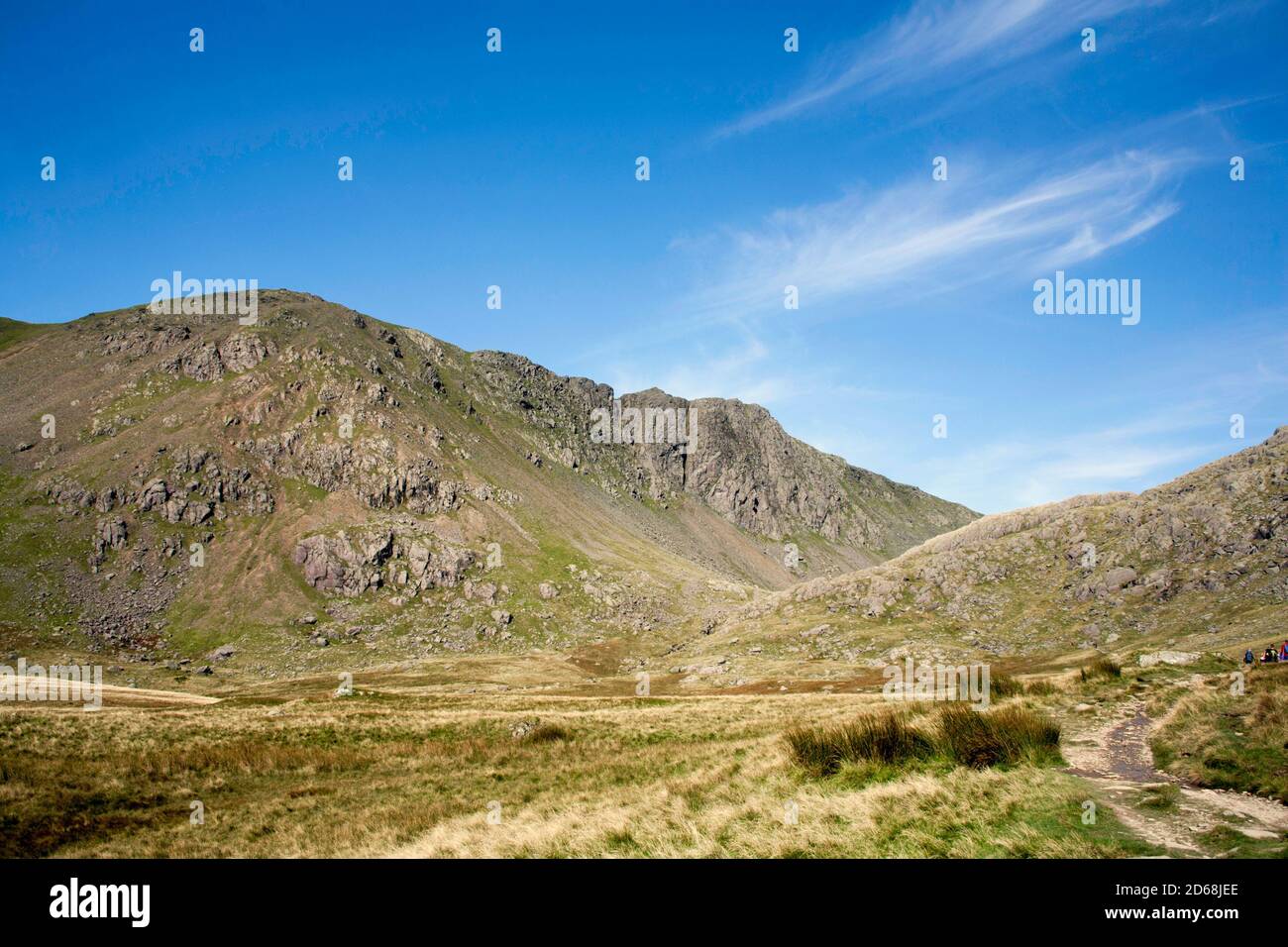 Brown Pike Buck Pike e Dow Crag visto dal Walna Scar Rd Old Man of Coniston Lake Districtt Cumbria Inghilterra Foto Stock