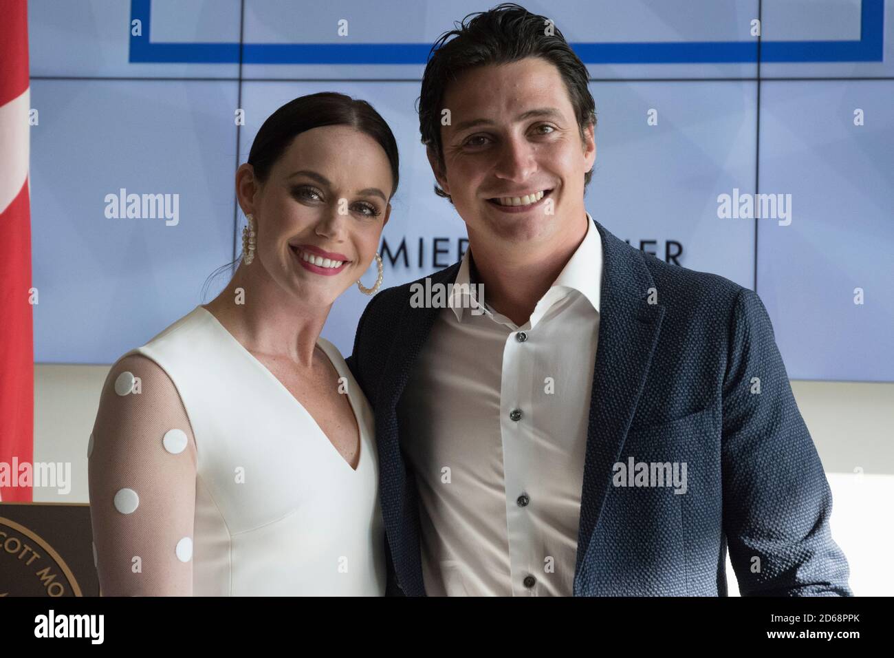 Scott Moir e Tessa Virtue hanno ricevuto la Walk of Fame del Canada al Museum London di Londra, Ontario. Foto Stock