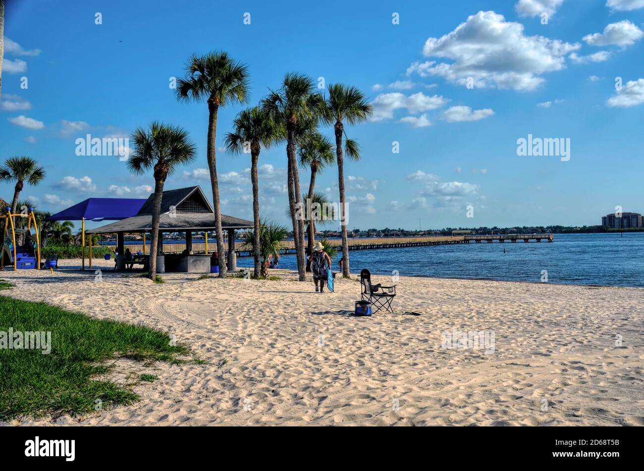 Cape Coral Yacht Club Community Park, Florida Foto Stock