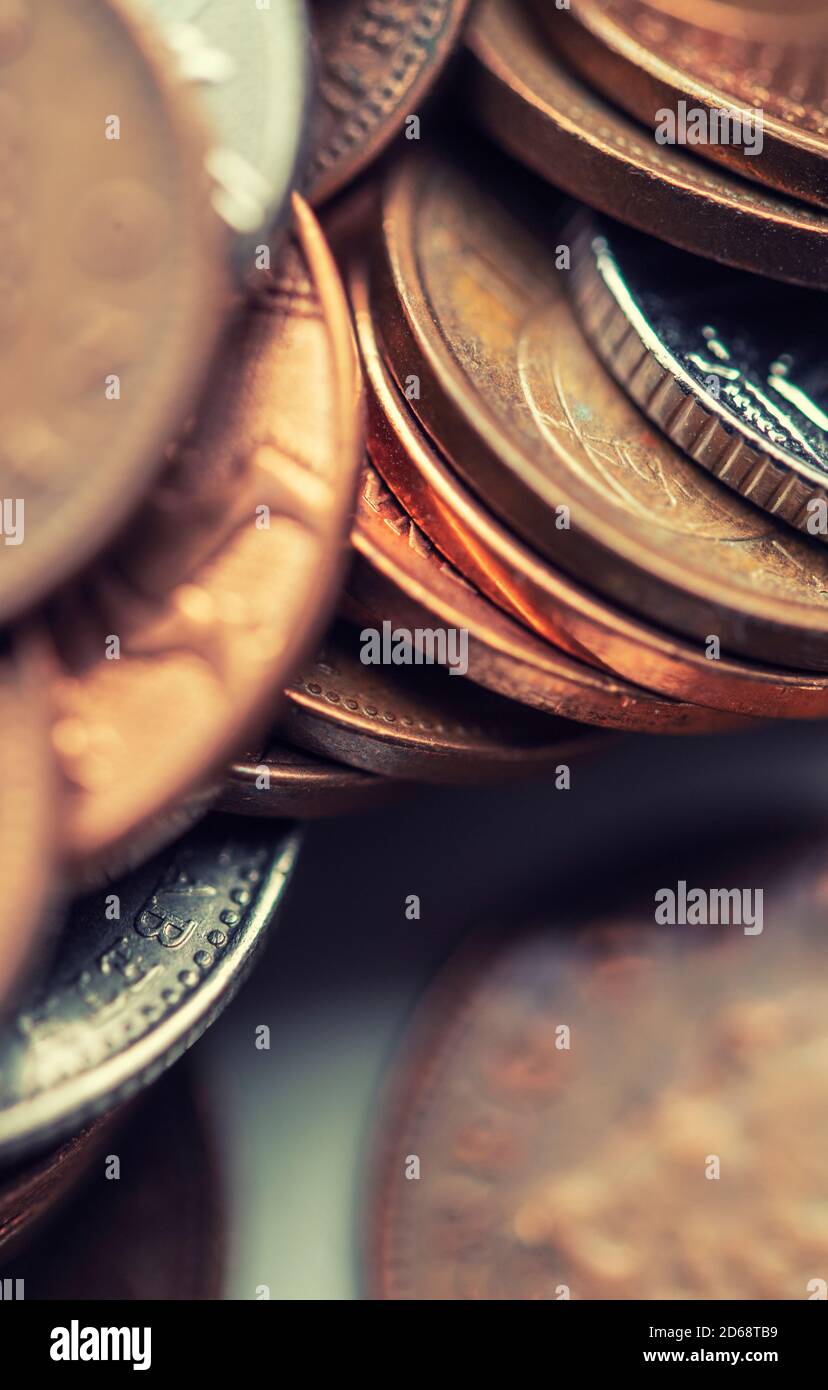 Mucchio delle monete Foto Stock