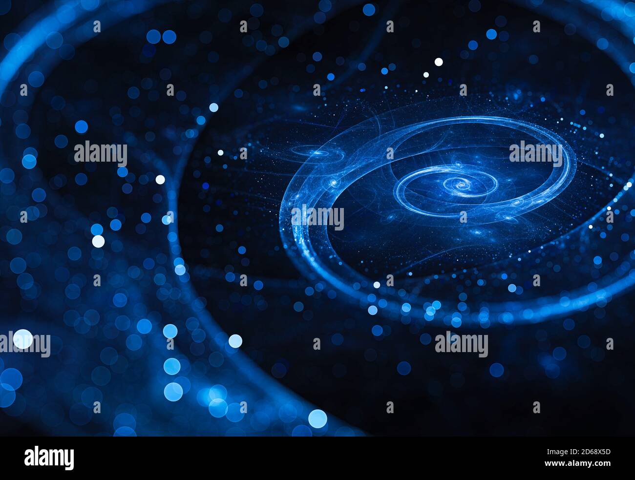 Galassia a spirale nello spazio profondo, modello di copertina del libro Foto Stock