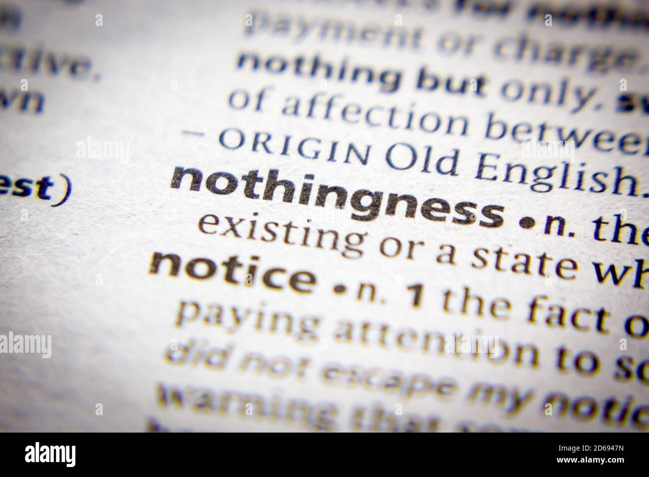 Parola o frase nulla in un dizionario Foto Stock