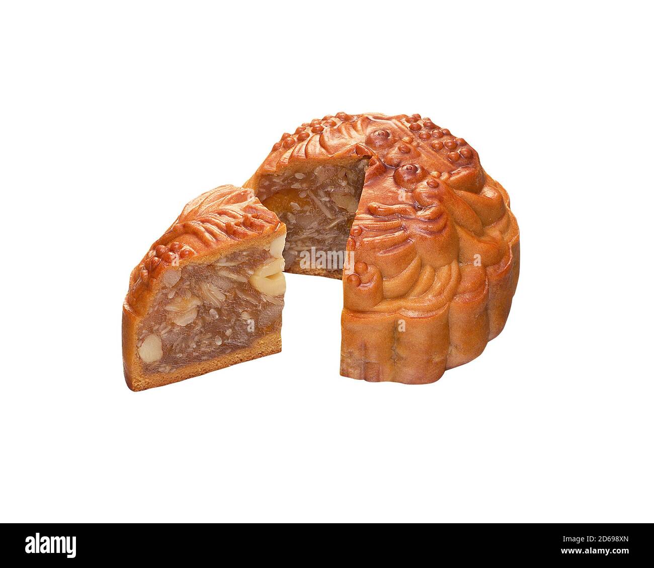 Frutta noce mistura mooncake per la festa cinese di metà autunno Festival Foto Stock