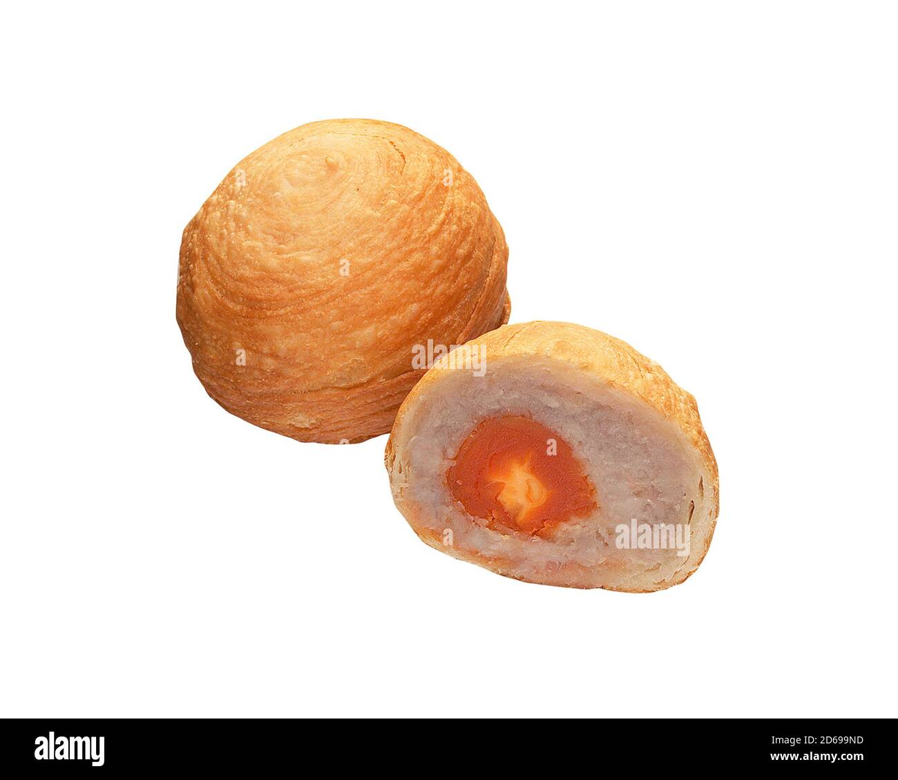 Shanghai pasta di yam singolo yolk mooncake per cinese metà autunno Festa Foto Stock