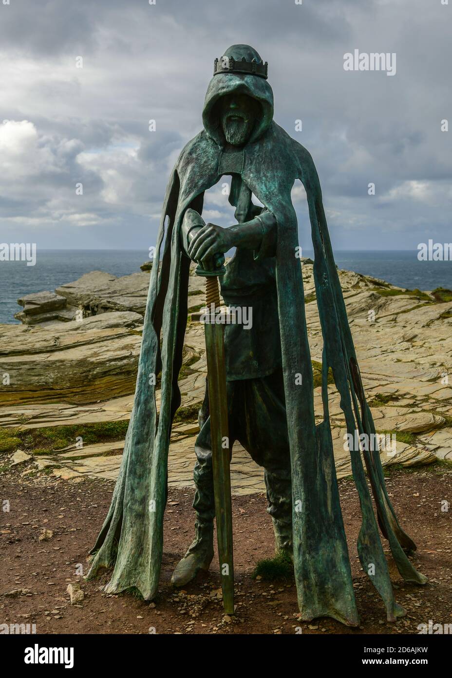 Il Re Oscuro a Tintagel Foto Stock