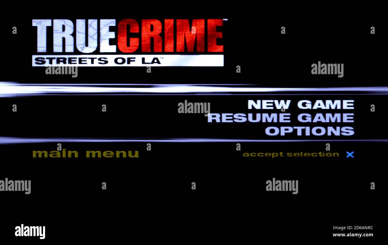 True Crime - Streets of LA - Sony PlayStation 2 PS2 - solo per uso editoriale Foto Stock