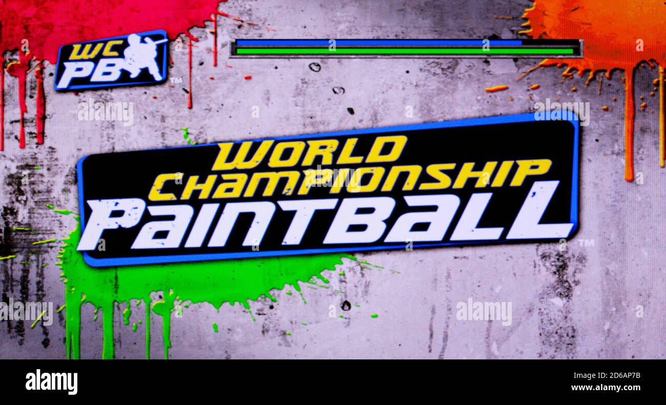 World Championship Paintball - Sony PlayStation 2 PS2 - Editoriale utilizzare solo Foto Stock