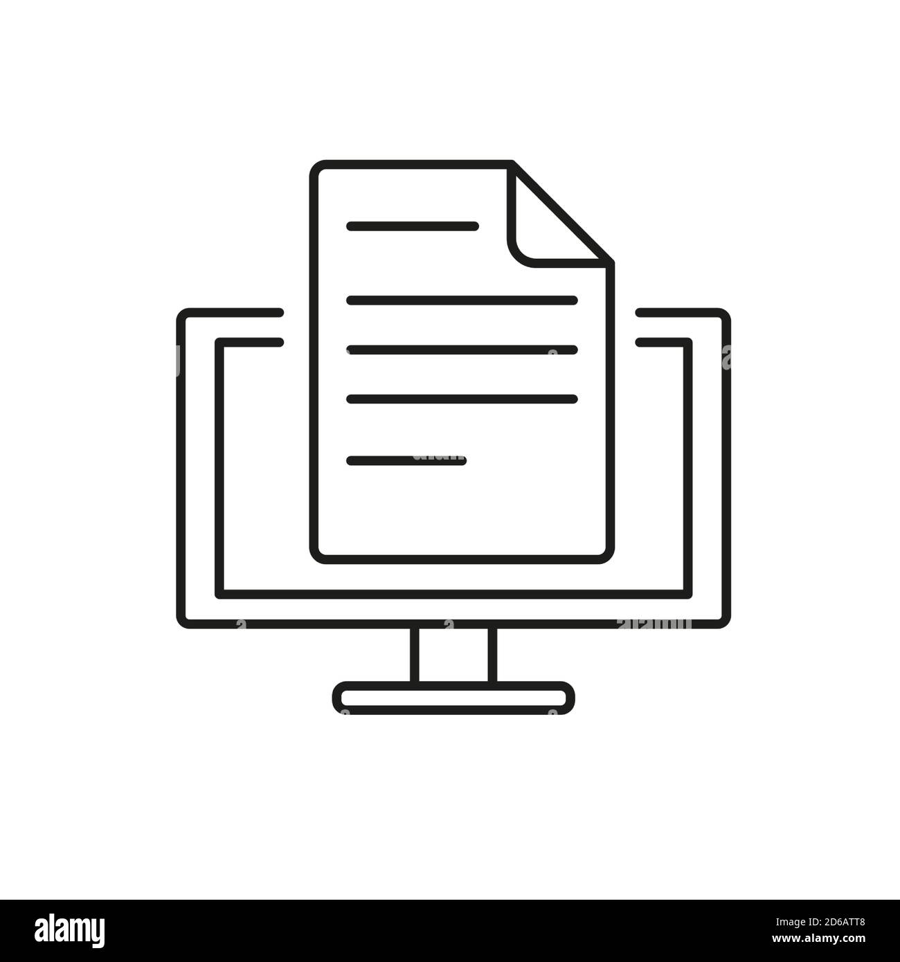 elemento a icone saggio dell'icona e-learning per il concetto mobile e le applicazioni web. L'icona del saggio sottile può essere utilizzata per il Web e i dispositivi mobili. Icona Premium su bianco Illustrazione Vettoriale