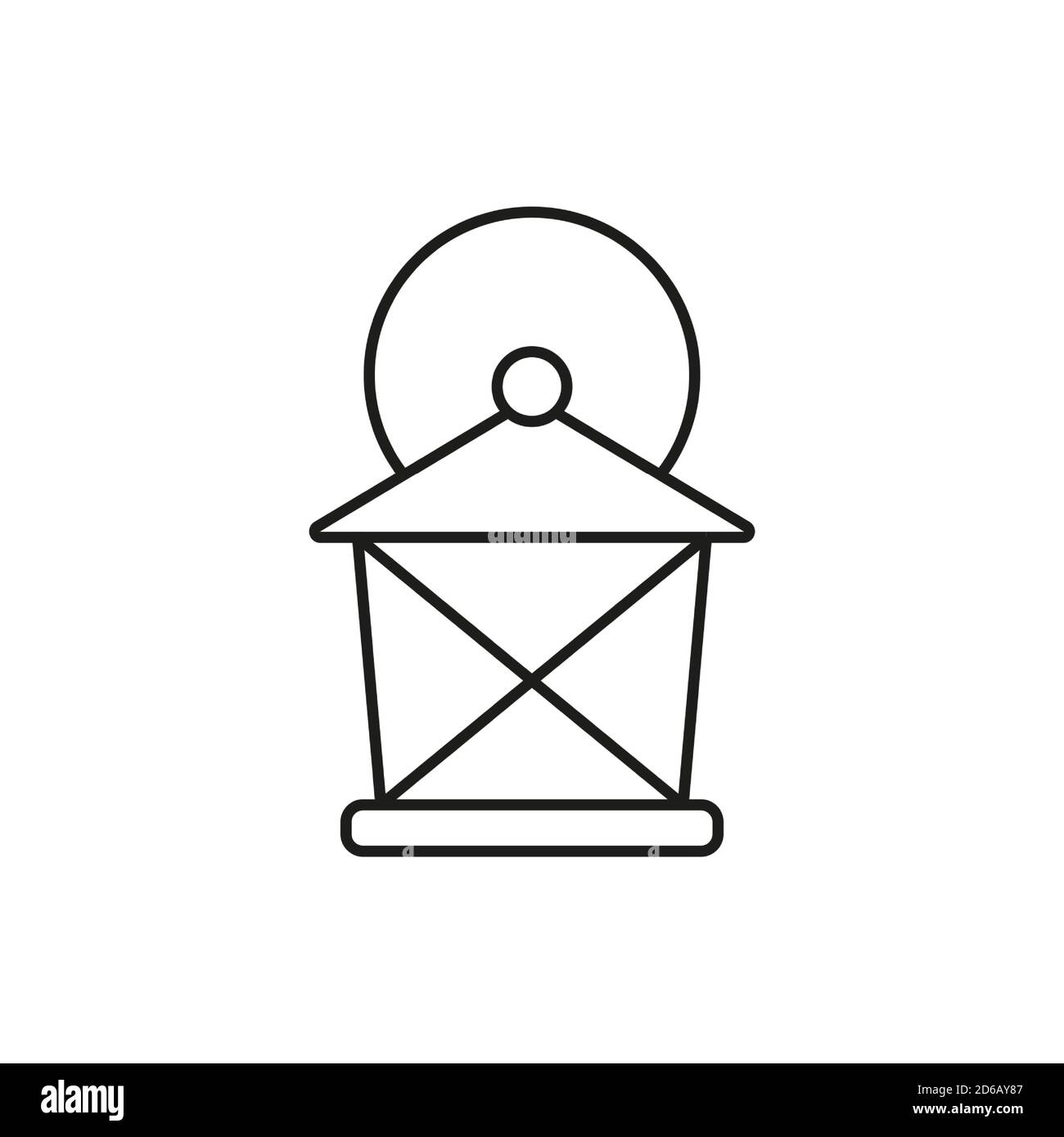 elemento icona lanterna dell'icona di halloween per il concetto mobile e le app web. L'icona della lanterna sottile può essere utilizzata per il Web e i dispositivi mobili. Icona Premium su bianco Illustrazione Vettoriale