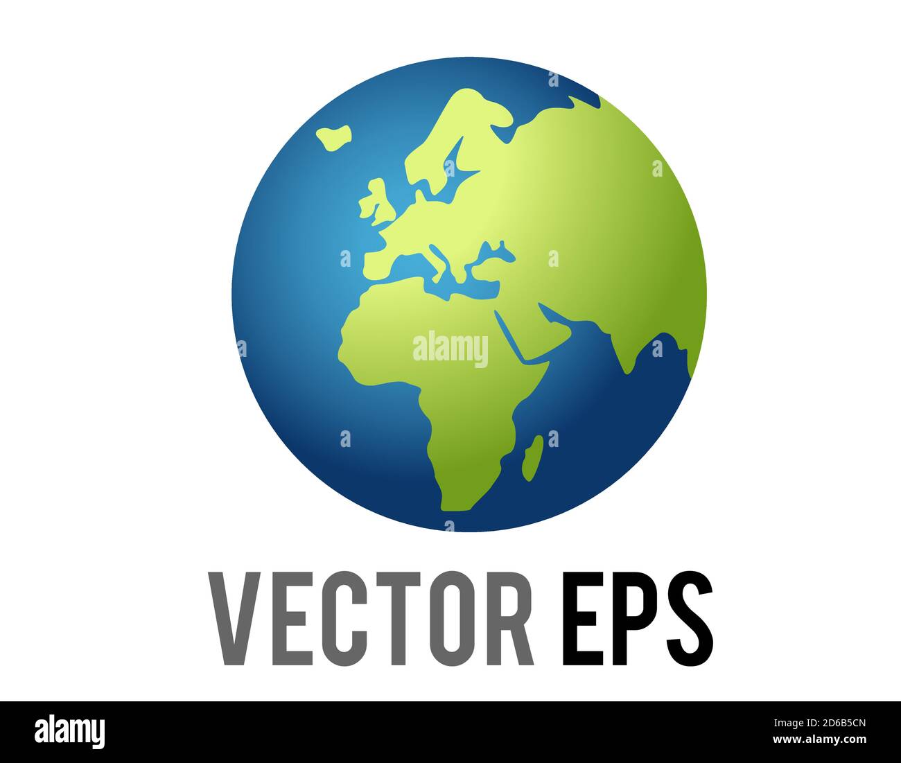 Il globo vettoriale isolato che mostra l'Europa e l'Africa in verde contro  l'icona blu dell'oceano, rappresenta vari contenuti riguardanti l'Europa,  l'Africa e l'Atlan Immagine e Vettoriale - Alamy