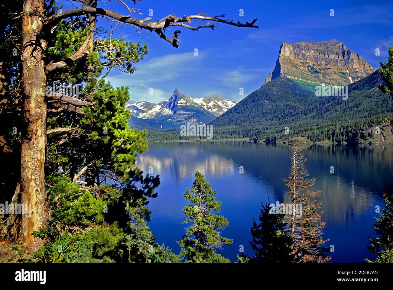 Sun Point - Vista del Lago di St. Mary - Glacier National Park - Montana Foto Stock