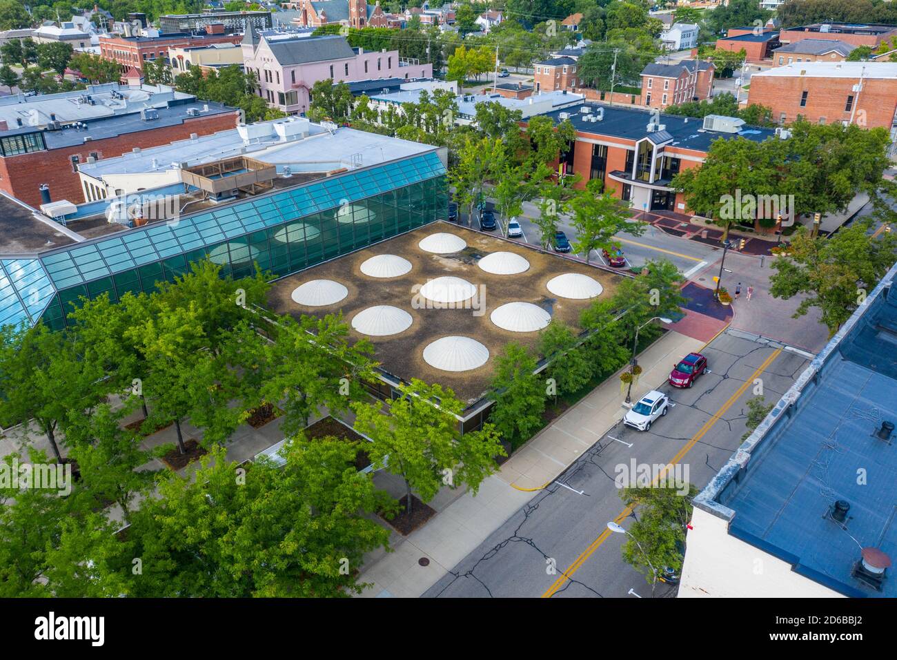 Irwin Conference Center, di Eero Saarinen, Columbus, Indiana, USA Foto Stock