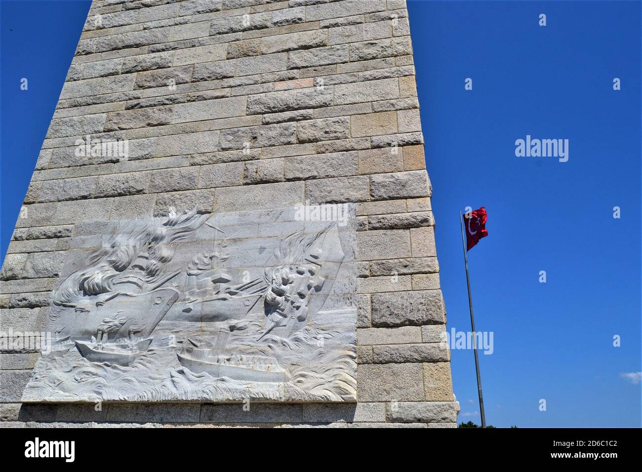 Guerra del Canakkale e commemorazione dei martiri e bandiera turca Foto Stock