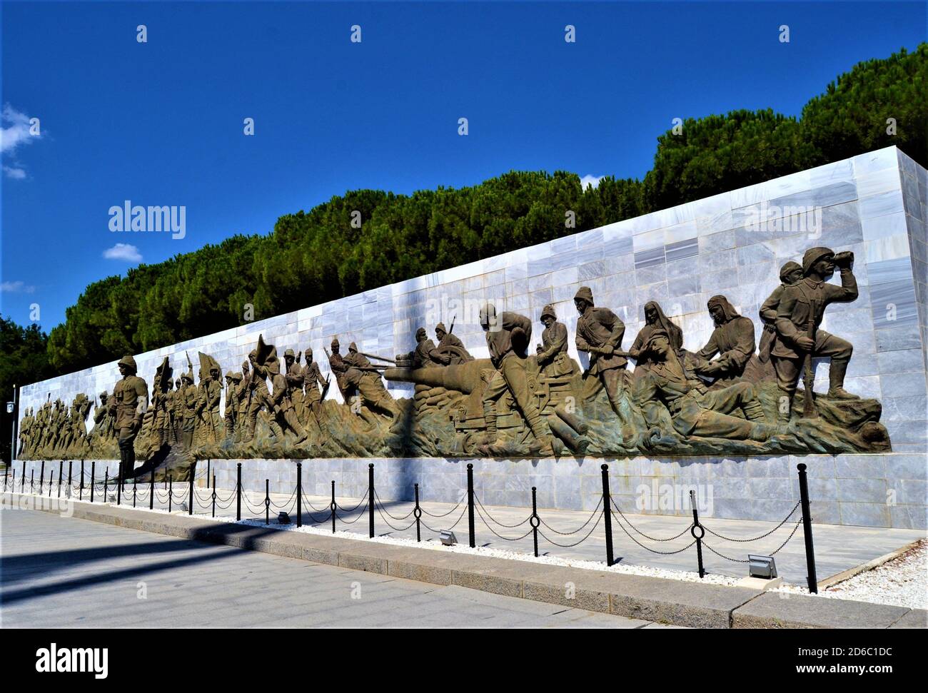 Guerra del Canakkale e commemorazione dei martiri e bandiera turca Foto Stock