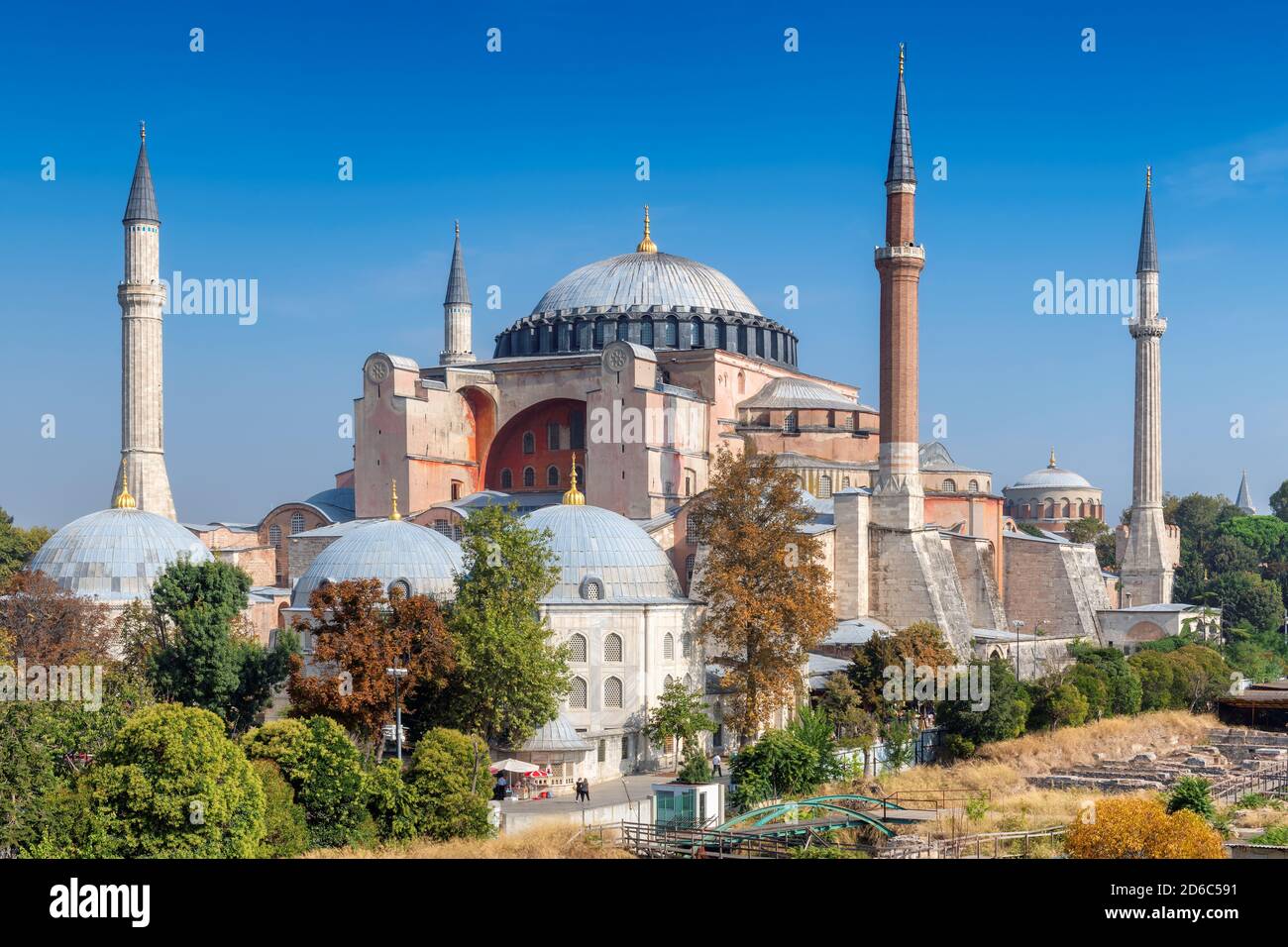Splendida vista su Hagia Sophia a Istanbul. Foto Stock