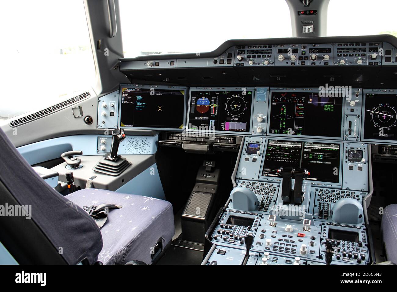 Airbus A350 cabina di pilotaggio Foto Stock