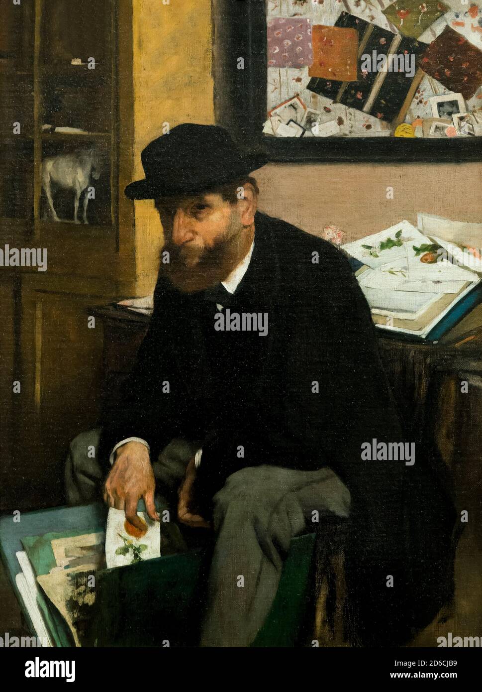 The Collector of Prints, Edgar Degas, 1866, Metropolitan Museum of Art, Manhattan, New York City, USA, Nord America Foto Stock