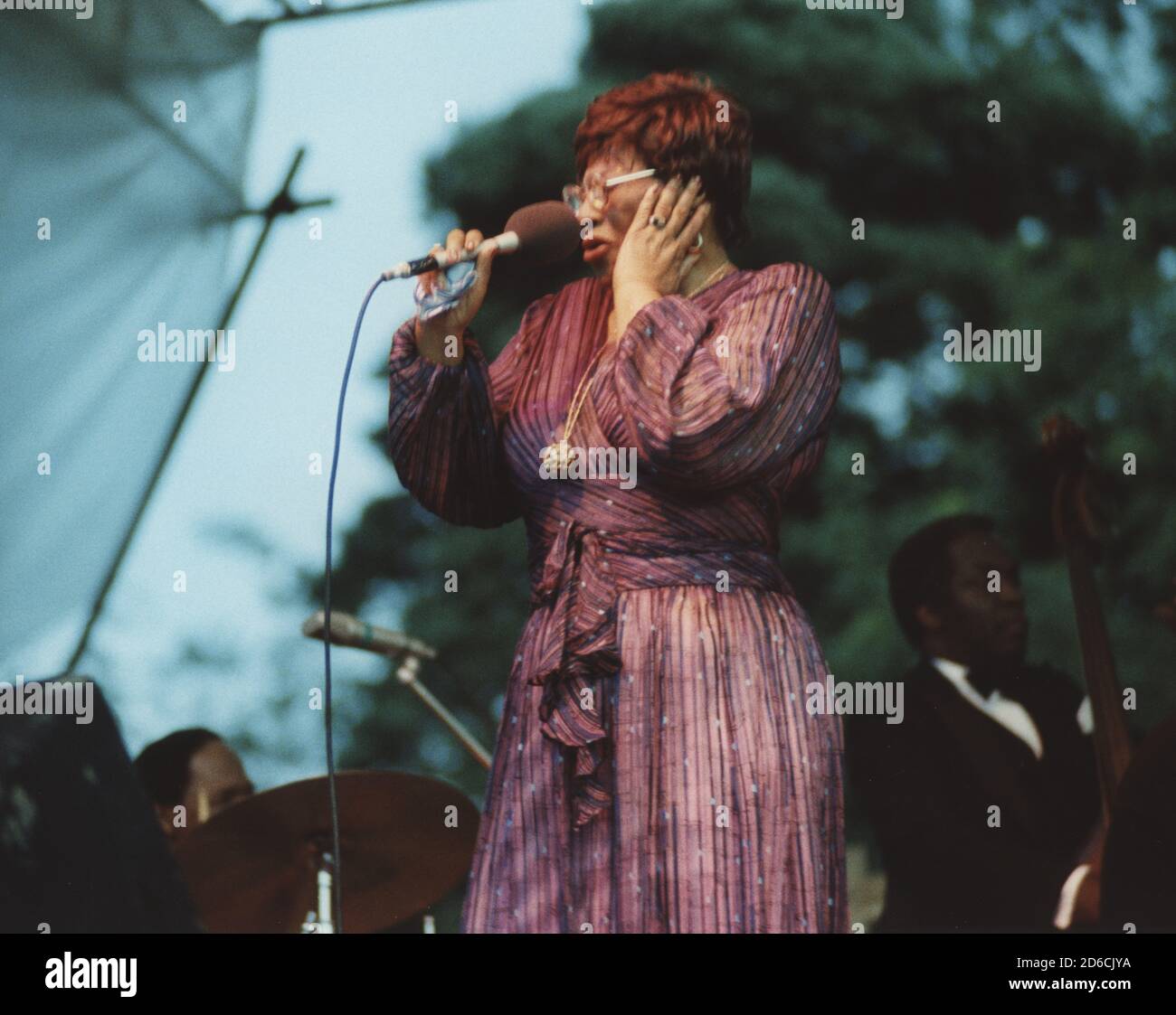 Ella Fitzgerald, Capital radio Jazz Festival, Knebworth, Herts, 1981. Foto Stock