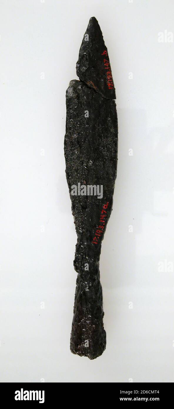 Small Spearhead, Frankish, 500-600. Foto Stock
