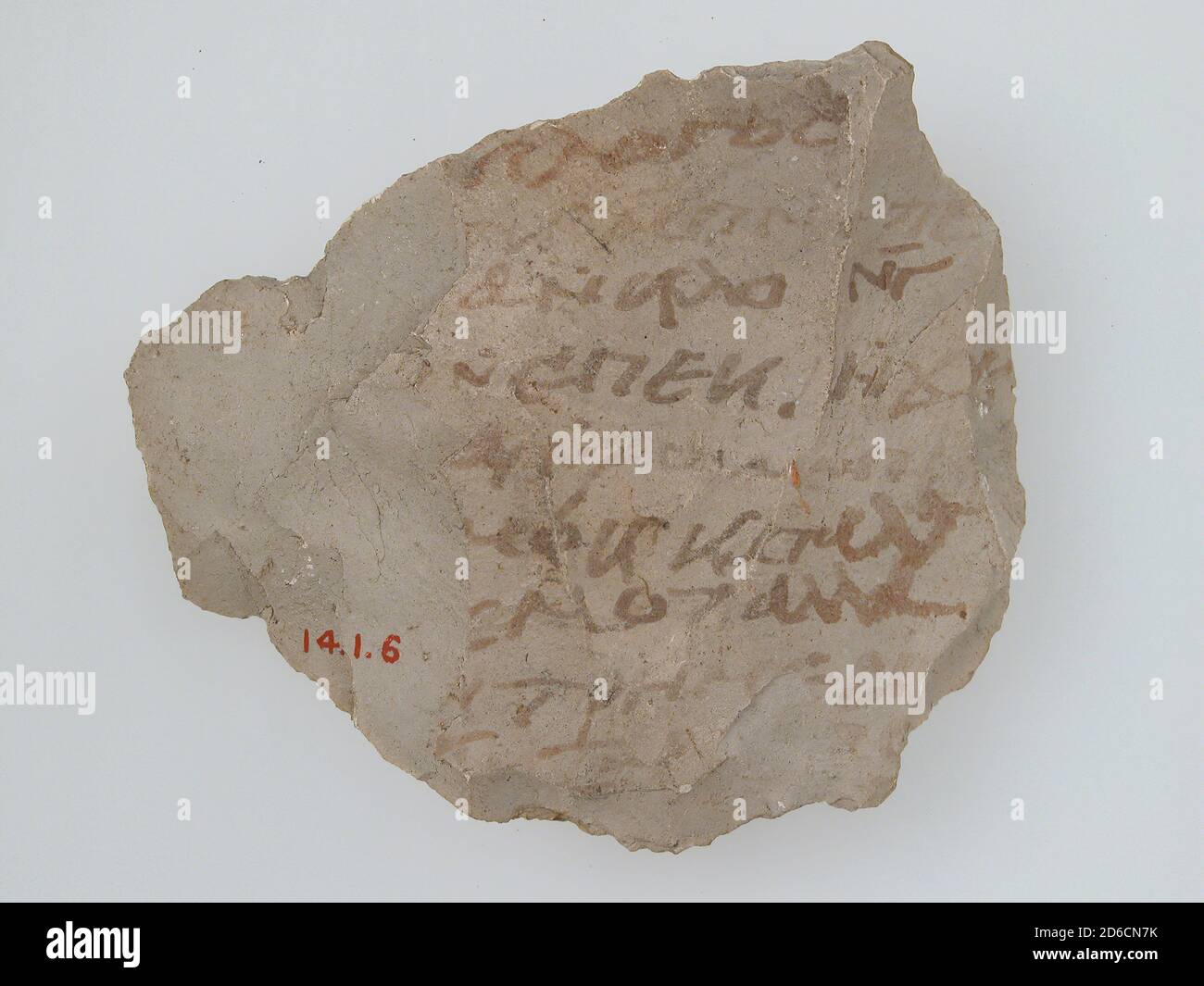 Ostrakon, Coptic, 600. Foto Stock