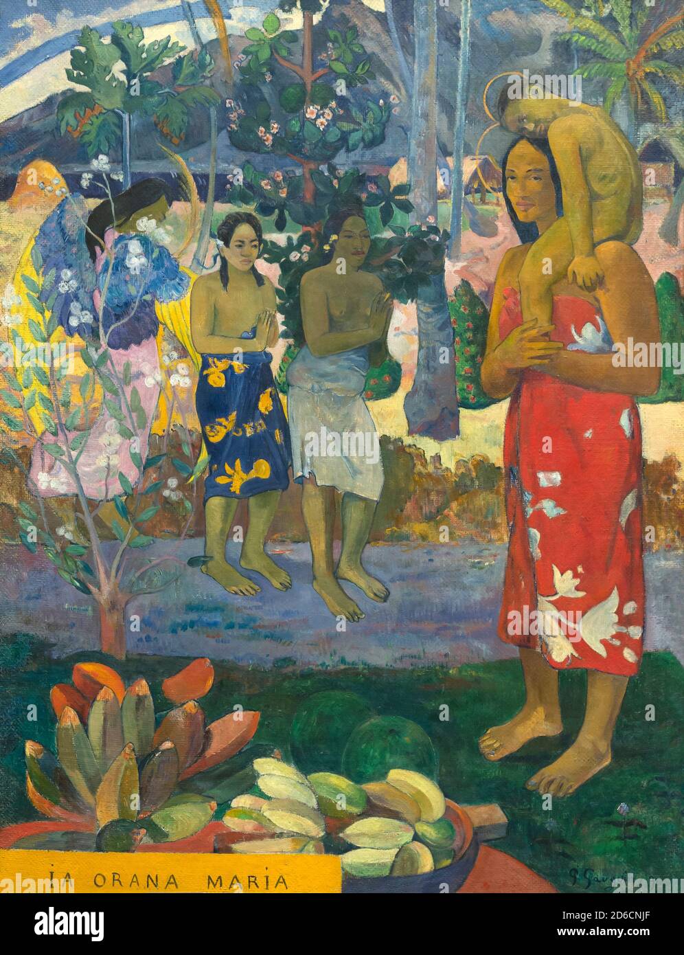 IA Orana Maria, Hail Mary, Paul Gauguin, 1891, Metropolitan Museum of Art, Manhattan, New York City, USA, Nord America Foto Stock