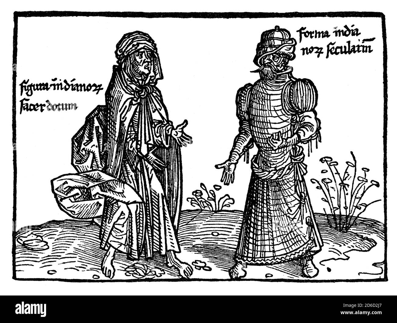 Saraceni e sacerdoti indiani, Bernhard von Breidenbach, Peregrinatio in terram sanctam, 1486 Foto Stock