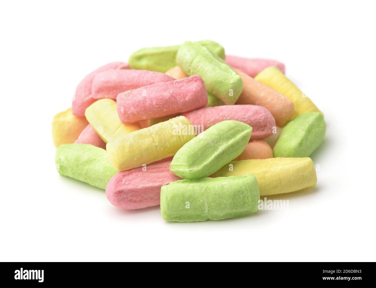 Mucchio di caramello orientale tradizionale parvarda caramella isolato su bianco Foto Stock